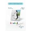Penguen Temalı Çocuk Boyama Tuvali – Şövalesiz Eğitici Boyama Seti 20x20 cm