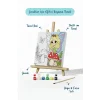 Peri Kızı Temalı Çocuk Boyama Tuvali – Şövaleli Eğitici Boyama Seti 20x20 cm