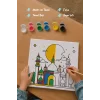 Renkli Cami ve Hilal Şövalesiz Boya Seti 20x20