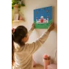 Renkli Minareli Cami Şövalesiz Boya Seti 20x20