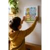Safari Hayvanları Çocuk Boyama Tuvali – Şövalesiz Eğitici Boyama Seti 20x20 cm