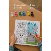 Safari Hayvanları Çocuk Boyama Tuvali – Şövalesiz Eğitici Boyama Seti 20x20 cm