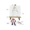 Sayılarla Boyama Hobi Seti Tuval 20x20 cm Tuval Şasesine Gerili Robot