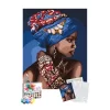 Sayılarla Boyama Seti 40 x 50 cm Tuval Şasesine Gerili Afrika Güzeli