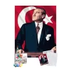 Sayılarla Boyama Seti 40 x 50 cm Tuval Şasesine Gerili Atatürk ve Bayrak