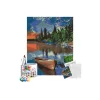 Sayılarla Boyama Seti 40 x 50 cm Tuval Şasesine Gerili Göldeki Tekne