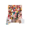 Sayılarla Boyama Seti 40 x 50 cm Tuval Şasesine Gerili Kadındaki Çiçekler