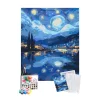 Sayılarla Boyama Seti 40 x 50 cm Tuval Şasesine Gerili Yıldızlı Geceler