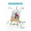Sevimli Araba Boyama Tuvali – Şövaleli Boya Seti 20x20