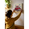 Sevimli Araba Boyama Tuvali – Şövalesiz Boya Seti 20x20