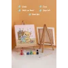 Sevimli Ayıcık Boyama Tuvali – Şövaleli Boya Seti 20x20