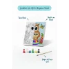 Sevimli Baykuş Temalı Çocuk Boyama Tuvali – Şövalesiz Eğitici Boyama Seti 20x20 cm