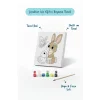 Sevimli Fil Temalı Çocuk Boyama Tuvali – Şövalesiz Eğitici Boyama Seti 20x20 cm
