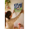 Sevimli Geyik Temalı Çocuk Boyama Tuvali – Şövalesiz Eğitici Boyama Seti 20x20 cm