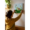 Sevimli Kaplumbağa Temalı Çocuk Boyama Tuvali – Şövalesiz Eğitici Boyama Seti 20x20 cm