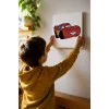 Sevimli Kırmızı Yarış Arabası Şövalesiz Boya Seti 20x20