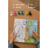 Sevimli Köpek ve Kuş Temalı Çocuk Boyama Tuvali – Şövalesiz Eğitici Boyama Seti 20x20 cm