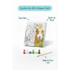 Sevimli Köpek ve Kuş Temalı Çocuk Boyama Tuvali – Şövalesiz Eğitici Boyama Seti 20x20 cm