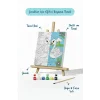 Sevimli Kuğular Temalı Çocuk Boyama Tuvali – Şövaleli Eğitici Boyama Seti 20x20 cm