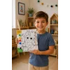 Sevimli Kurbağa Temalı Çocuk Boyama Tuvali – Şövalesiz Eğitici Boyama Seti 20x20 cm