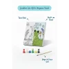 Sevimli Kurbağa Temalı Çocuk Boyama Tuvali – Şövalesiz Eğitici Boyama Seti 20x20 cm