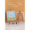 Sevimli Kuzu Boyama Tuvali – Şövaleli Boya Seti 20x20