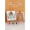 Sevimli Peri Temalı Çocuk Boyama Tuvali – Şövaleli Eğitici Boyama Seti 20x20 cm