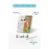 Sevimli Sincap Temalı Çocuk Boyama Tuvali – Şövalesiz Eğitici Boyama Seti 20x20 cm