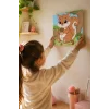 Sevimli Sincap Temalı Çocuk Boyama Tuvali – Şövalesiz Eğitici Boyama Seti 20x20 cm