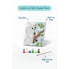 Sevimli Sincap Temalı Çocuk Boyama Tuvali – Şövalesiz Eğitici Boyama Seti 20x20 cm