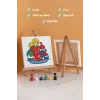 Süper Anne Temalı Boyama Tuvali Şövaleli Boya Seti 20x20 cm