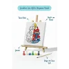 Süper Anne Temalı Boyama Tuvali Şövaleli Boya Seti 20x20 cm