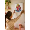 Süper Anne Temalı Boyama Tuvali Şövalesiz Boya Seti 20x20 cm