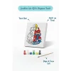 Süper Anne Temalı Boyama Tuvali Şövalesiz Boya Seti 20x20 cm