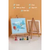 Uçak Temalı Çocuk Boyama Tuvali – Şövaleli Eğitici Boyama Seti 20x20 cm