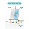 Uçak Temalı Çocuk Boyama Tuvali – Şövaleli Eğitici Boyama Seti 20x20 cm