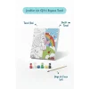 Unicorn Figürlü Çocuk Boyama Tuvali – Şövalesiz Boya Seti 20x20