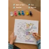 Unicorn Prenses Boyama Tuvali – Şövalesiz Boya Seti 20x20