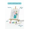 Unicorn Sürpriz Kutusu Çocuk Boyama Tuvali – Şövaleli Eğitici Boyama Seti 20x20 cm
