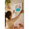 Unicorn Sürpriz Kutusu Çocuk Boyama Tuvali – Şövalesiz Eğitici Boyama Seti 20x20 cm