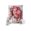 Sayılarla Boyama Seti 40 x 50 cm Tuval Şasesine Gerili Çiçekli Kadın