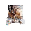 Sayılarla Boyama Seti 40 x 50 cm Tuval Şasesine Gerili Geyik Ve Ceylan