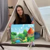 Sayılarla Boyama Seti 40 x 50 cm Tuval Şasesine Gerili Şirin Köy
