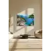 Sayılarla Boyama Seti 40 x 50 cm Tuval Şasesine Gerili Sahil Kasabası