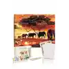 Sayılarla Boyama Seti 40 x 50 cm Tuval Şasesine Gerili Filler