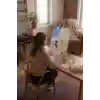 Sayılarla Boyama Seti 40 x 50 cm Tuval Şasesine Gerili Bahar Dalında Kuşlar