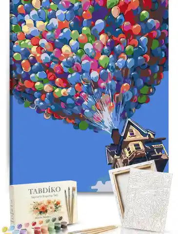 Sayılarla Boyama Seti 40 x 50 cm Tuval Şasesine Gerili Yukarı Bak