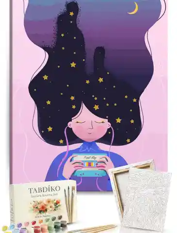 Sayılarla Boyama Seti 40 x 50 cm Tuval Şasesine Gerili Kaset