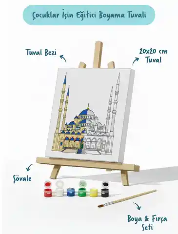 Sultanahmet Camii Şövaleli Boya Seti 20x20