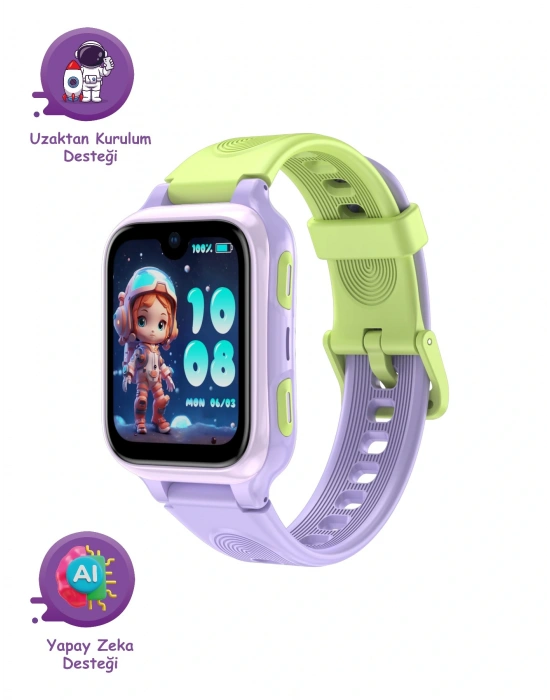 SWORD 4G GPS SW-KIDS PRO PINK YAPAY ZEKA DESTEKLİ AKILLI Çocuk Saati